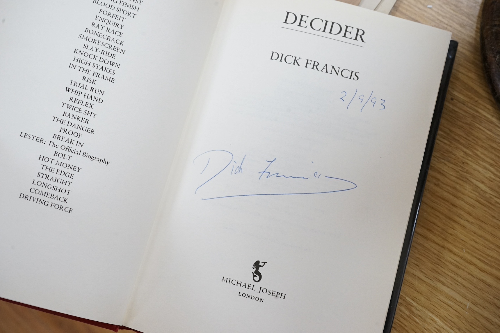 Francis, Dick - First Edition Novels in d/wrappers (3 signed by author) (20). Condition - varies